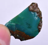 4grs GEM SILICA CHRYSOCOLLA LILY MINE PERU CHALCEDONY QUARTZ BLUE ROUGH SB154