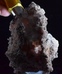 10cms RHODOCHROSITE ROSETTE QUARTZ PERU PINK CRYSTALS NEEDLES MINERAL RBZ418