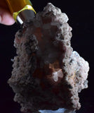 10cms RHODOCHROSITE ROSETTE QUARTZ PERU PINK CRYSTALS NEEDLES MINERAL RBZ418