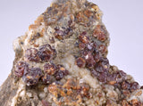 14cms GEM SPHALERITE RUBY BLEND ON QUARTZ PYRITE CRYSTALS PERU MB141