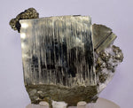 8.5cms PYRITE CUBIC QUARTZ CALCITE PERU SHINY CRYSTALS MINERAL COLLECTOR MB112