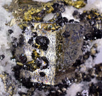 10.5cms GEM PYRITE APATITE SCHEELITE (?) SPHALERITE QUARTZ PERU CRYSTALS MB129