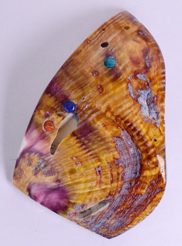 PIECES OF SPINY OYSTER POLISHED PERU JEWELRY PENDANT BB157