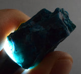 55grs BLUE MALACHITE CHRYSOCOLLA SCULPTURE SCENIC PERU ROUGH DECORATION UB183