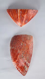 2 PIECES OF SPINY OYSTER POLISHED PERU JEWELRY PENDANT BB134
