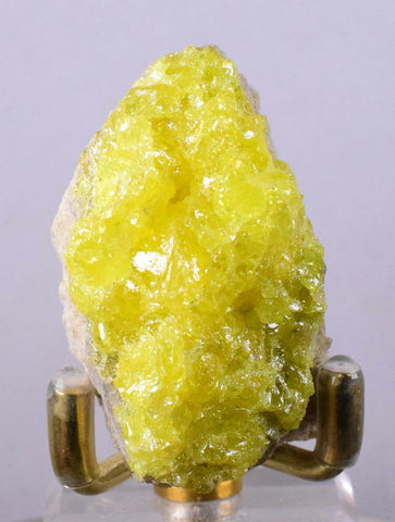 4.5cms SULPHUR NATURAL CRYSTALS BOLIVIA SULFUR POTOSI MINERAL SPECIMEN YB02