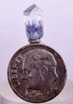 1.5CARATS BLUE DUMORTIERITE IN QUARTZ POLISHED ACICULAR PENDANT SPECIMEN UB151