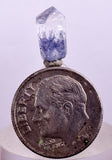 1.5CARATS BLUE DUMORTIERITE IN QUARTZ POLISHED ACICULAR PENDANT SPECIMEN UB151