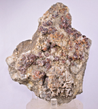 14cms GEM SPHALERITE RUBY BLEND ON QUARTZ PYRITE CRYSTALS PERU MB141