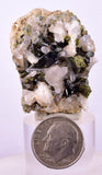 LOT 10 EPIDOTE QUARTZ CRYSTALS PERU CLUSTER COLLECTOR GREEN COLOR MINERAL CB187