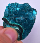 54grs BLUE MALACHITE CHRYSOCOLLA SCULPTURE SCENIC PERU ROUGH DECORATION UB180