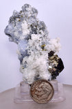 6.1cm  BLUE DOLOMITE SELLAITE CRYSTALS CHALCOPYRITE QUARTZ CALCITE PERU GB28