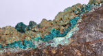 12.5cms DIOPTASE CRYSTALS PERU QUARTZ CHRYSOCOLLA MINERAL SPECIMEN KB40