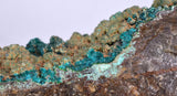 12.5cms DIOPTASE CRYSTALS PERU QUARTZ CHRYSOCOLLA MINERAL SPECIMEN KB40