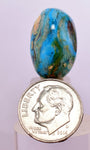 12cts GEM BLUE OPAL SCENIC CABOCHON PERU SEASCAPE PENDANT JEWELRY BB389