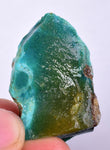 17grs GEM SILICA CHRYSOCOLLA LILY MINE PERU CHALCEDONY QUARTZ BLUE ROUGH SB140