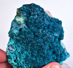 8cms BLUE MALACHITE BOTRYOIDAL PERU CRYSTALS GRAPE SPHERES SHINY UB199