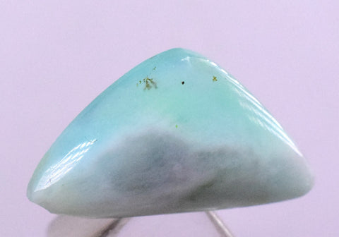 6.5ct GEM BLUE OPAL SCENIC CABOCHON PERU SEASCAPE PENDANT JEWELRY BB130