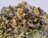 7.5cms APATITE SIDERITE QUARTZ CRYSTALS CHALCOPYRITE PYRITE PERU AB184