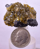 3.1cms GEMMY BARITE GOLDEN CRYSTALS PERU SHINY TRANSLUCENT MINERAL EB85