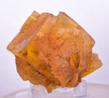 4.5cms GEM YELLOW FLUORITE SHINY CRYSTAL AHOULI MOROCCO MINERAL SPECIMEN KB45