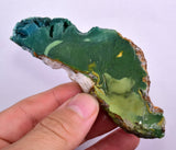 75grs GEM SILICA CHRYSOCOLLA SLAB PERU CHALCEDONY QUARTZ BLUE ROUGH SB127