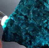 13.8cm GEM BLUE MALACHITE ps CHRYSOCOLLA BOTRYOIDAL TENTADORA MINE PERU UB222