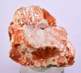 3.9 cms RED ORANGE ZEOLITE STILBITE LAUMONTITE CALCITE CRYSTALS PERU FB64