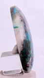 114carats  BLUE CHRYSOCOLLA QUARTZ MALACHITE PERU SCENIC CABOCHON PENDANT BB79