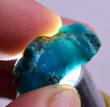 7carats GEM SILICA CHRYSOCOLLA CHALCEDONY PERU HIGH YIELD NEW FIND ROUGH SB112