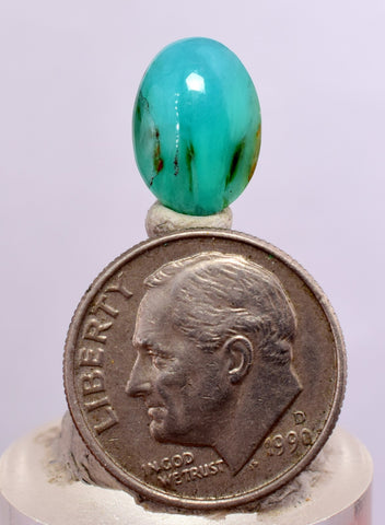 2.5ct GEM BLUE OPAL SCENIC CABOCHON PERU SEASCAPE PENDANT JEWELRY BB361