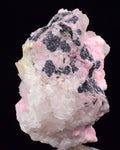 5.9cms RHODOCHROSITE QUARTZ CALCITE CRYSTALS JORDANITE (?) GALENA PERU RB505