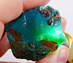 152cts GEM SILICA CHRYSOCOLLA LILY MINE PERU MULTICOLOR CHALCEDONY ROUGH SB117