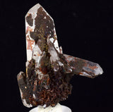 6.4cms HEMATOID QUARTZ DOUBLY TERMINATED GOETHITE MINERAL SPECIMEN PERU QB112