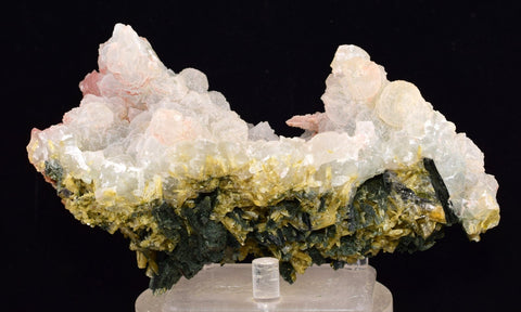 14cms PREHNITE EPIDOTE CLINOZOISITE LIMONITE SHINY NATURAL CRYSTAL MINERAL QB97
