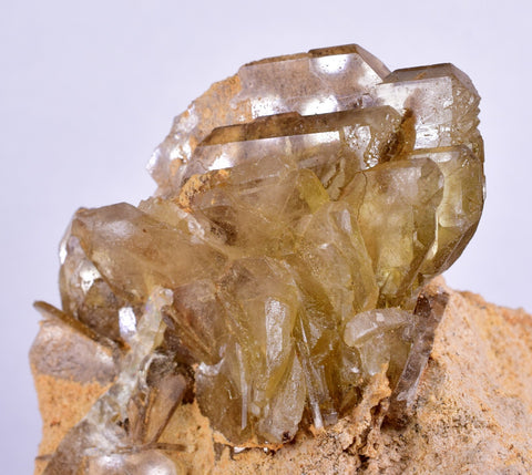 9cms GEMMY BARITE CRYSTALS PERU SHINY TRANSLUCENT MINERAL SPCIMEN EB72