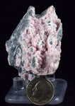 5.6cms RHODOCHROSITE ROSETTE PYRITE CRYSTALS PERU MINERAL SPECIMEN RB575