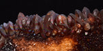 26cms STALACTITE QUARTZ IRIDESCENT GOETHITE LIMONITE PERU MINERAL SPECIMEN QB71