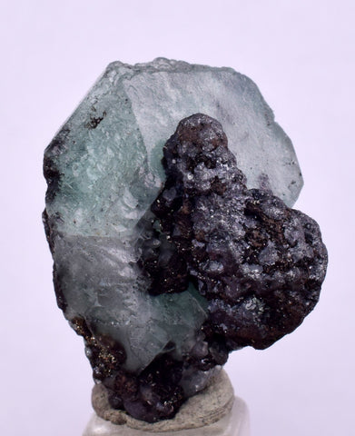 2.7cms GEOCRONITE GREEN FLUORITE CRYSTAL PERU MILPO ATACOCHA PERU SHINY KB36