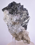 12cms STIBNITE QUARTZ CRYSTAL PERU MINERAL SPECIMEN COLLECTOR MB117