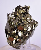 7.6cms PYRITE CUBICL PERU SHINY CRYSTALS QUARTZ MINERAL SPECIMEN COLLECTOR MB71