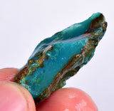 5.5grs GEM SILICA CHRYSOCOLLA LILY MINE PERU CHALCEDONY QUARTZ BLUE ROUGH SB156