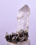 4.2cms GEM QUARTZ SCEPTER NATURAL CHLORITE INCLUDED PHANTOM CRYSTAL PERU  QB28