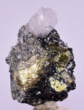 5.9cms MANGANOAN CALCITE QUARTZ PYRITE CHALCOPYRITE SCHEELITE ? PERU GB67