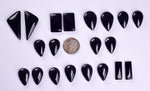 10 PAIRS LEMURIAN BLACK JADE GEM PERU PYRITE JEWELRY CABOCHON PENDANT BB322