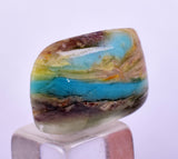 7ct GEM BLUE OPAL SCENIC CABOCHON PERU SEASCAPE PENDANT JEWELRY BB345