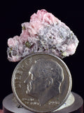2.2cms RHODOCHROSITE PYRITE CHINA CRYSTAL RHOMBOHEDRAL MINIATURE RB645