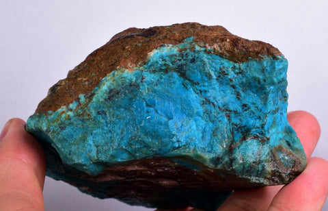 545 Grams  BLUE CHRYSOCOLLA SILICIFICATED ROUGH PERU SCENIC CB174