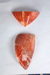 2 PIECES OF SPINY OYSTER POLISHED PERU JEWELRY PENDANT BB134