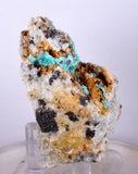 5.4cms CHRYSOCOLLA MALACHITE SELENITE CRYSTALS PERU QUARTZ CALCITE CB28